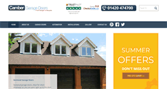 Desktop Screenshot of cambergaragedoors.co.uk