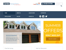 Tablet Screenshot of cambergaragedoors.co.uk